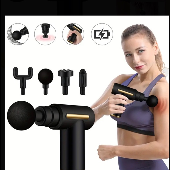 Black and Gray Massage Gun - Picture 4 of 6